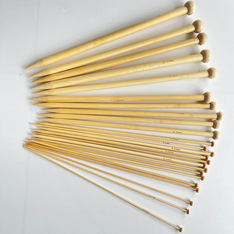 Bamboo-Knitting-Needles-Set-Single-Pointed-Carbonized-Knitting-Needles