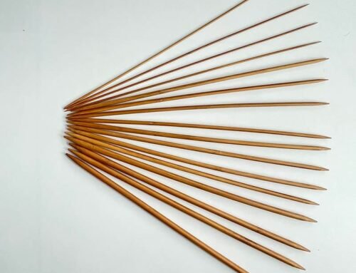 Double-Pointed Dark Patina Knitting Needles