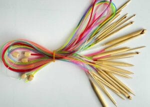 FSC-certified 2mm bamboo knitting needle with ergonomic hook