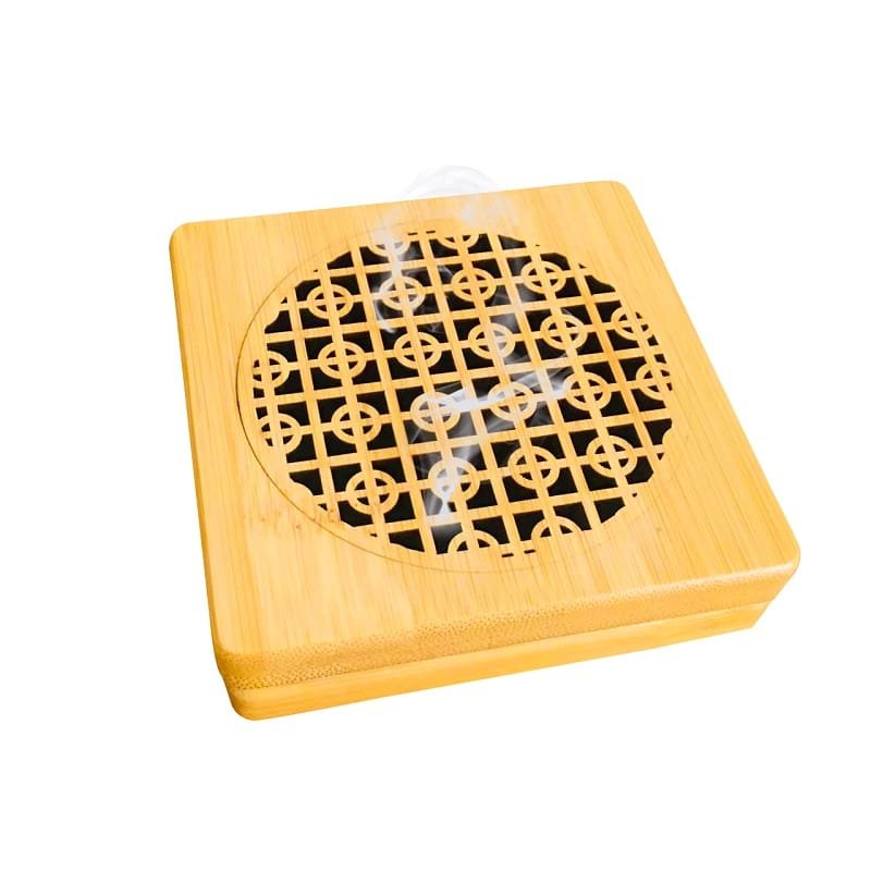 Bamboo incense and coil storage box