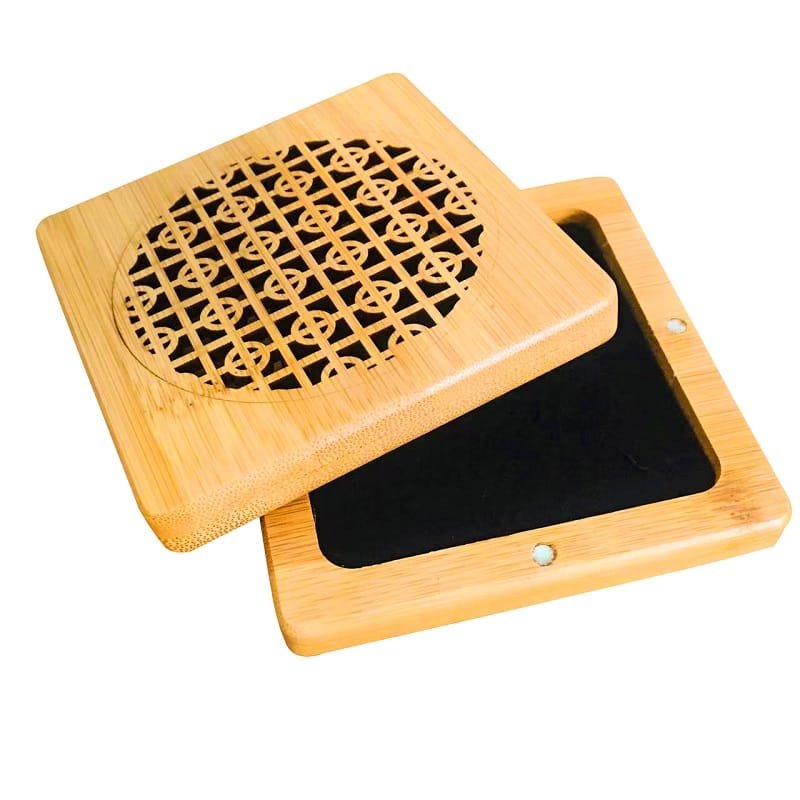 Bamboo incense and coil storage box