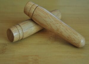 Bamboo makeup brush set with eco-friendly design