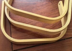 Bamboo purse handle, ergonomic bag accessory