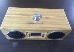 Bamboo retro Bluetooth and FM speaker radio