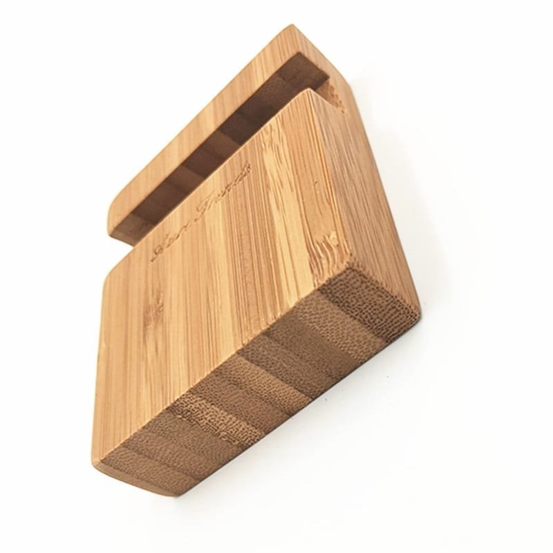 Bamboo phone stand for desk or table