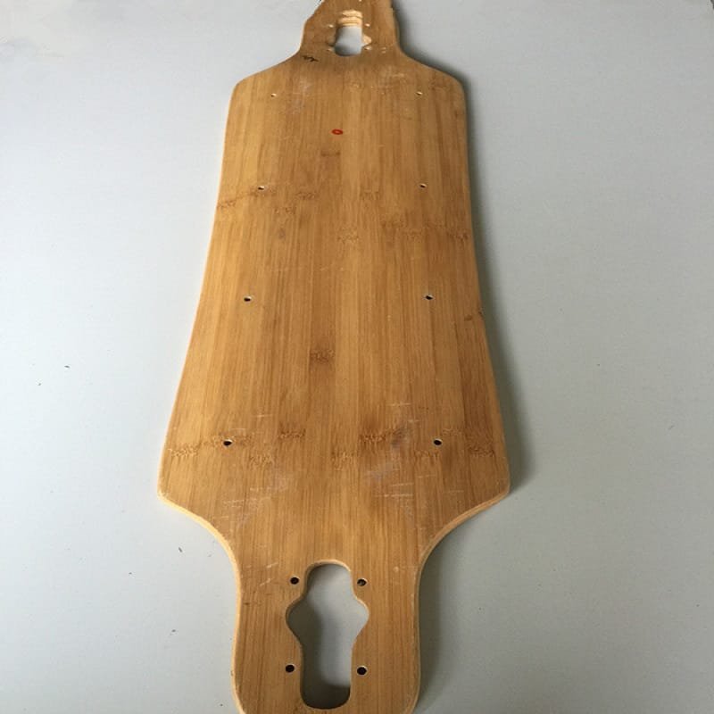 Bamboo skateboard deck with natural finish