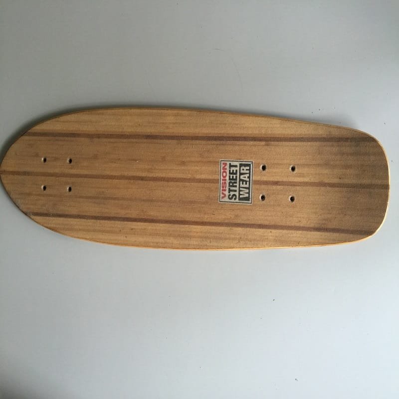 Bamboo skateboard deck with natural finish