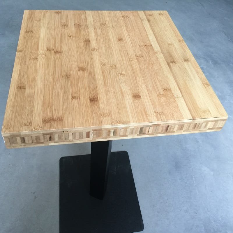 Bamboo coffee table with sturdy metal frame