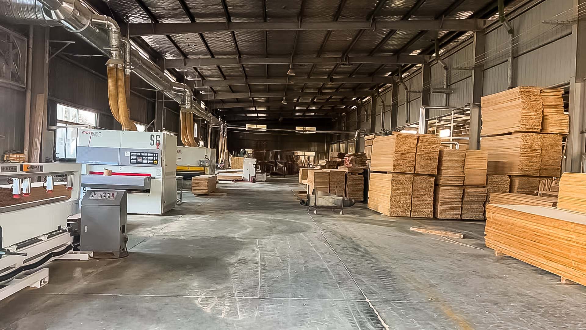 bamboo plywood in factory ready to further process