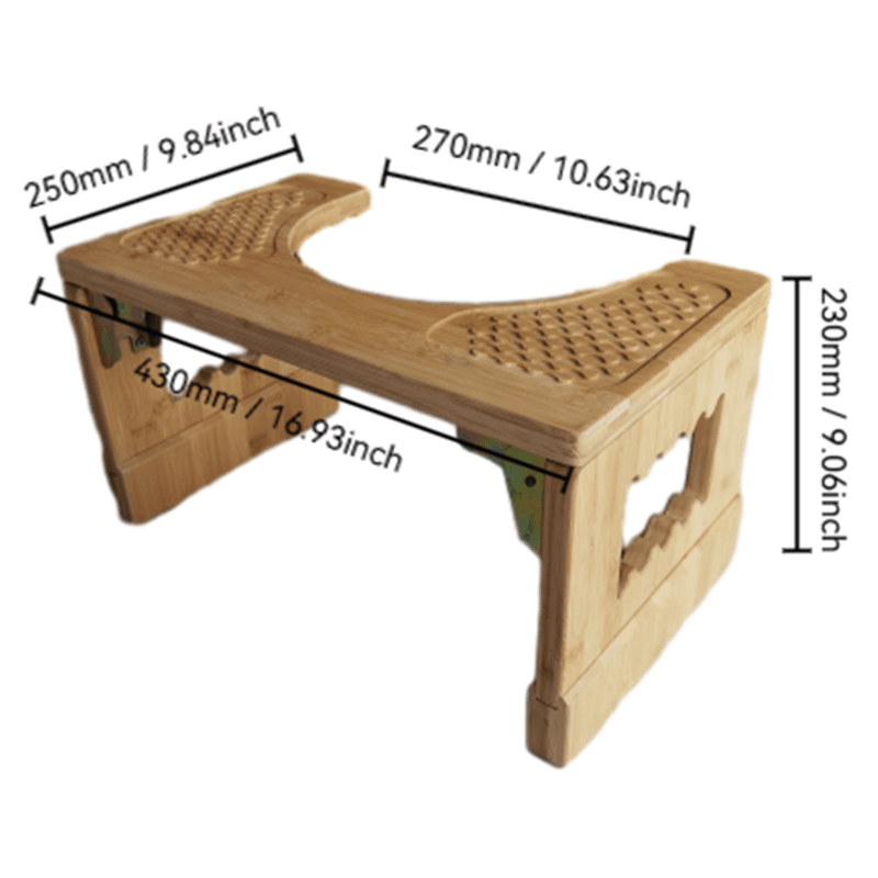 Bamboo Toilet Stool Dimension