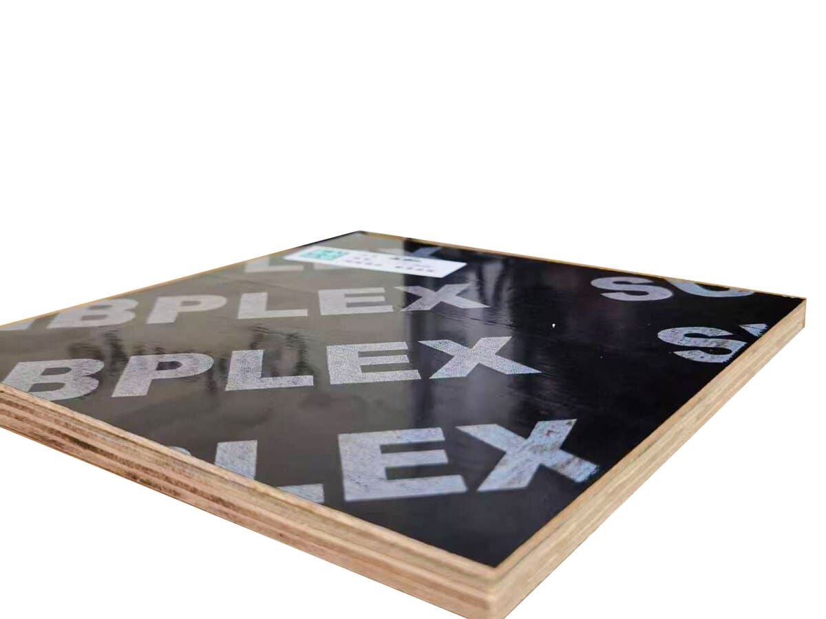 Film-faced plywood structure, side view