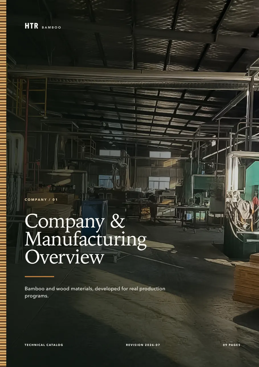 Cover of HTR Bamboo Company & Manufacturing Overview